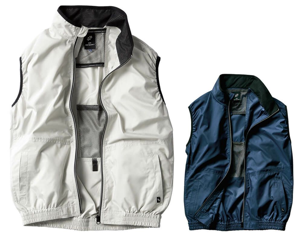 空調服ベスト（サイドファンタイプ・軽量）［KURO-26885］