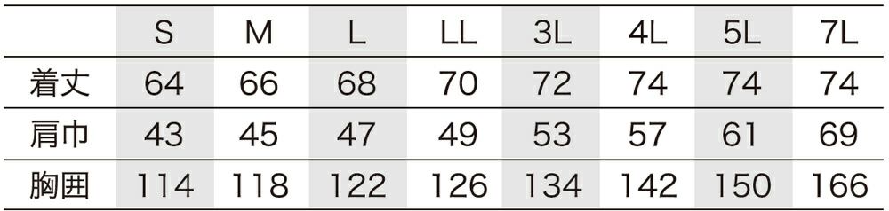 サイズ表