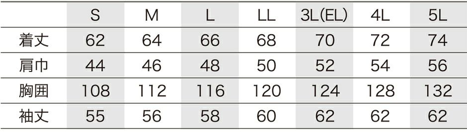 サイズ表