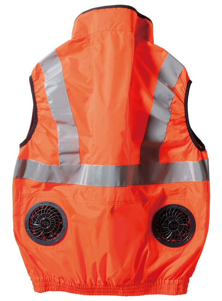 空調服オレンジの背中