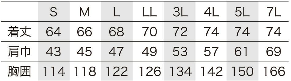 サイズ表