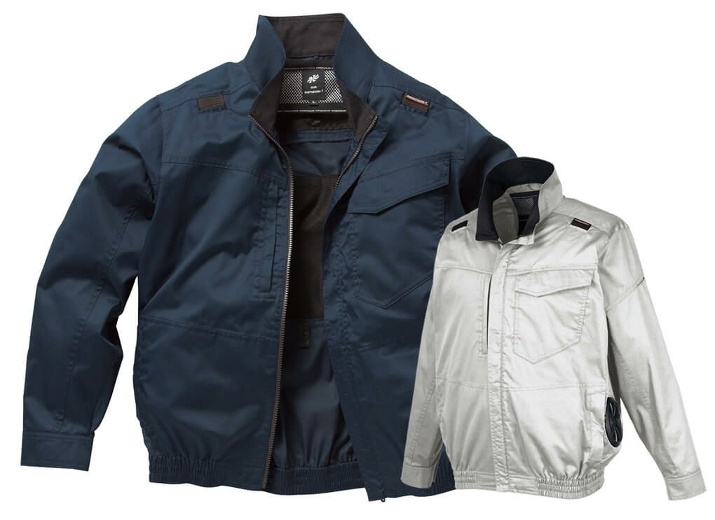 【サイドファン仕様】空調服・長袖ブルゾン（ハーネス対応）［KURO-258941］