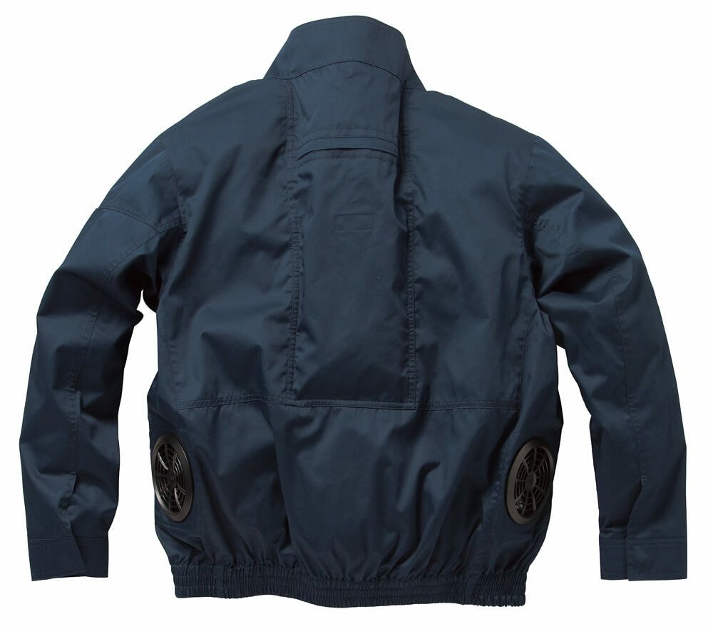 空調服ネイビーの背中