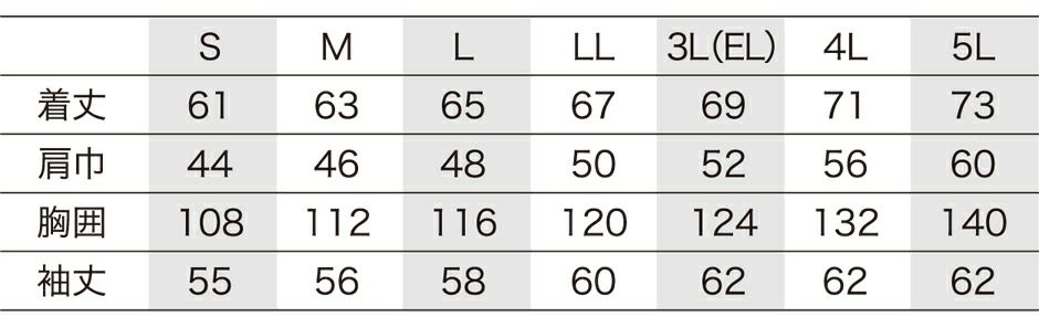 サイズ表