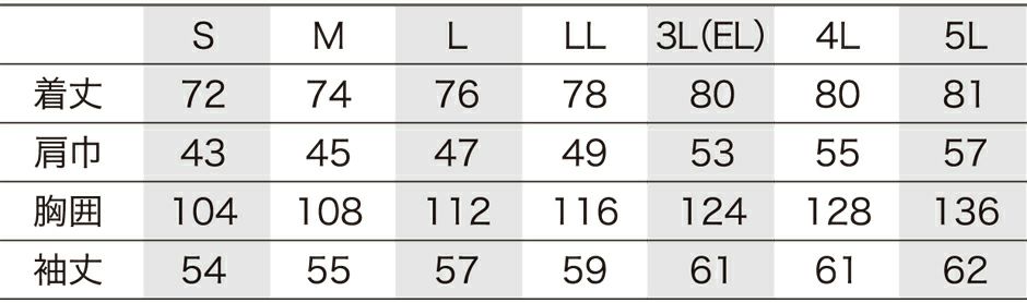 サイズ表