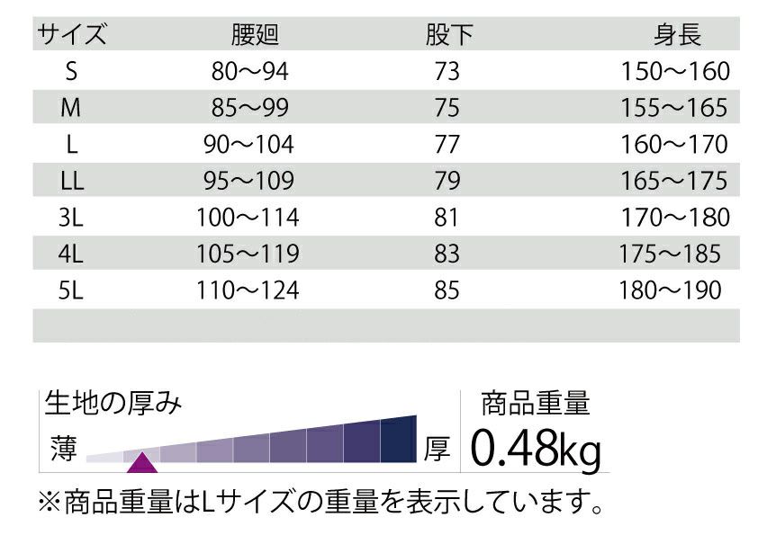 サイズ表