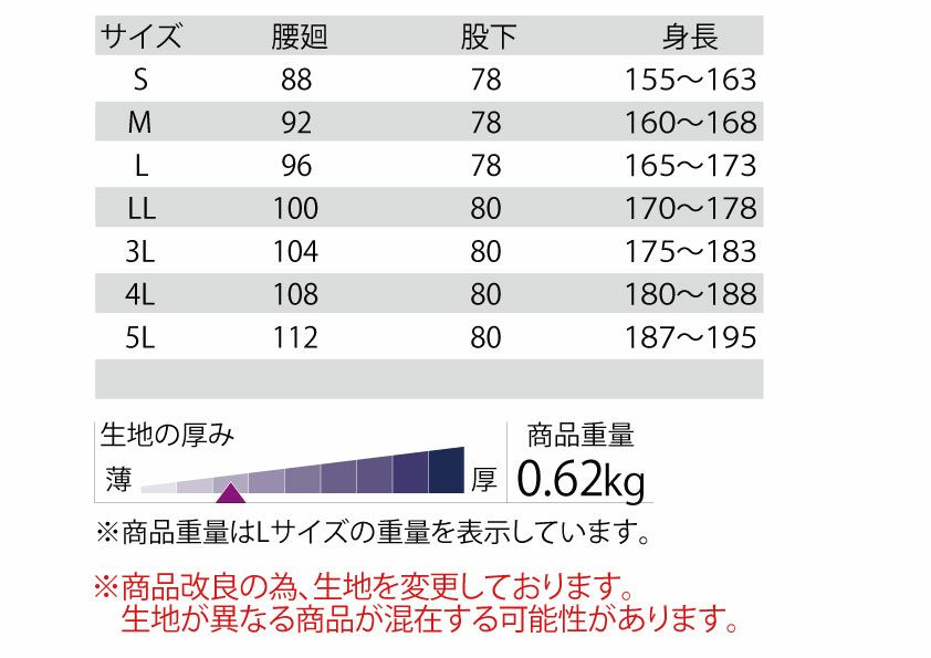 サイズ表