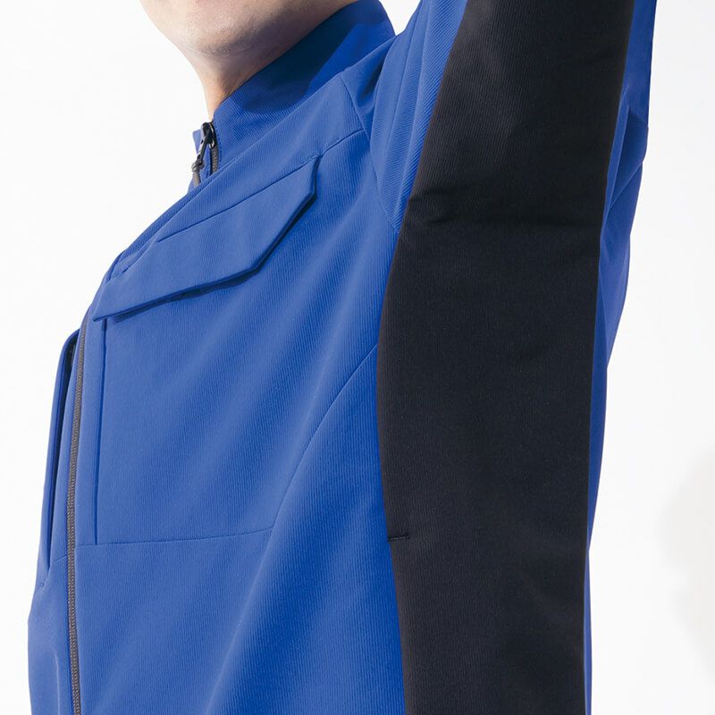 脇下トリカット<br>つっぱらず、腕の動きにストレスを与えない一枚布構造