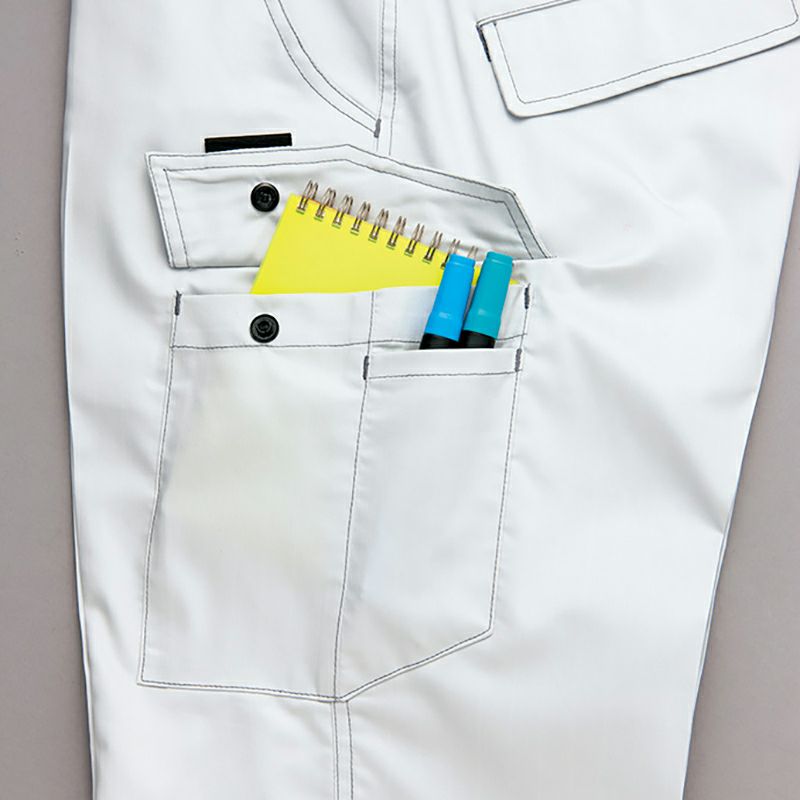 左・反射パイピング＆マルチポケット付カーゴポケット