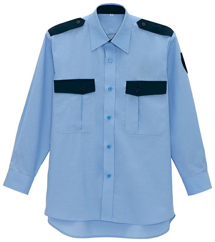 警備服・長袖シャツ [AZ-67035]<br>ライトサックス