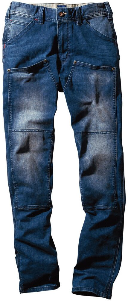 [1472シリーズ]作業カーゴパンツ（ノータック）（ストレッチデニム） [SOWA-1472-18]<br>ミッドインディゴ