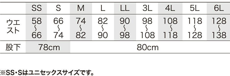 サイズ表