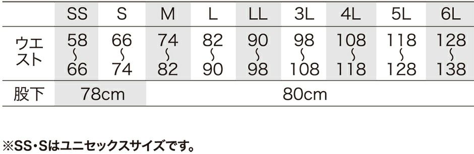 サイズ表