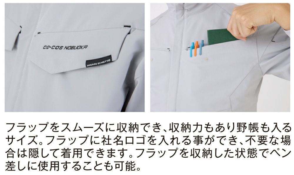 両胸フラップインポケット